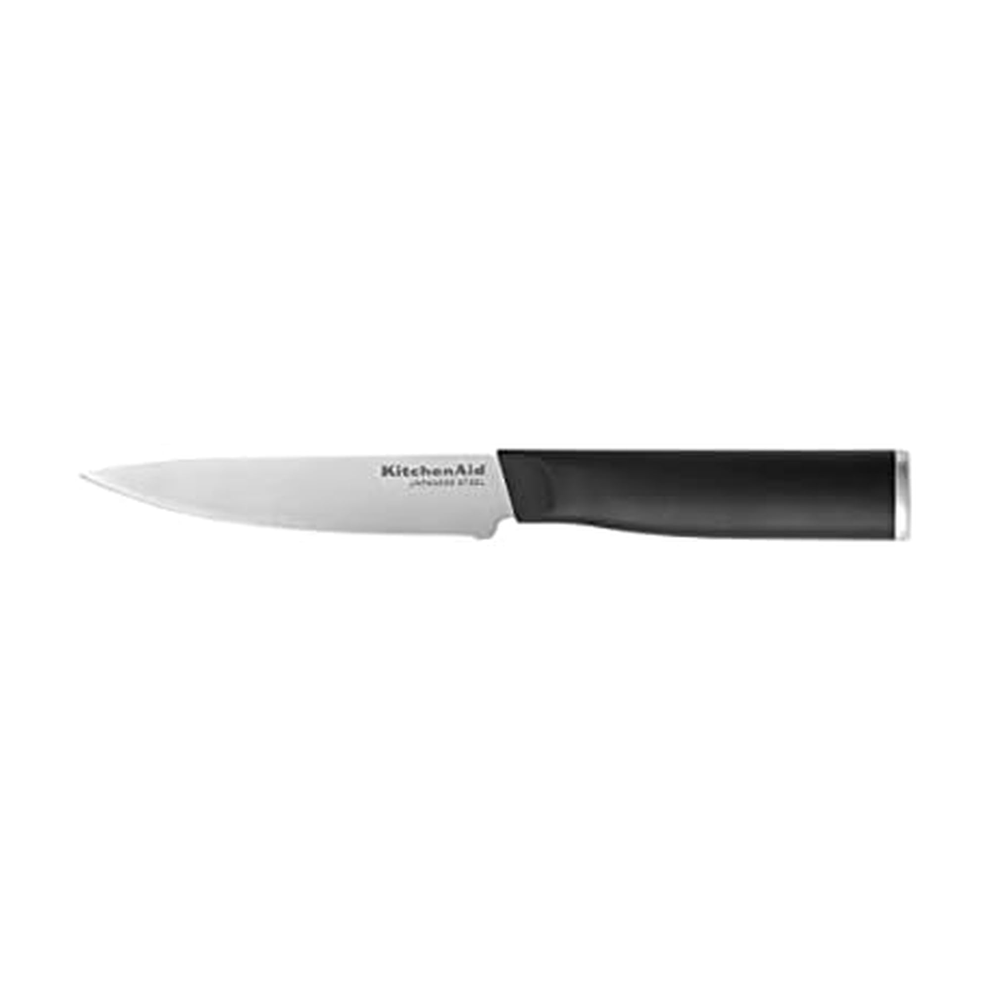 KitchenAid Classic Fine-Edge Utility Knife with Custom-Fit Blade Cover, 4.5-inch, Sharp Kitchen Knife, Japanese Stainless Steel Blade, Black