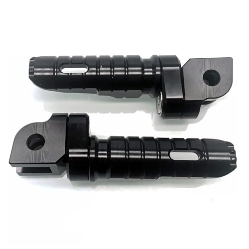 Image of MZS Motorcycle Foot Pegs, Front Rider Footpegs Footrest Rest Pedal Adjustable Aluminum Black Compatible with GROM Monkey CBR 600 F2 F3 F4 F4I CBR600RR CBR1000RR VFR800 CB1100