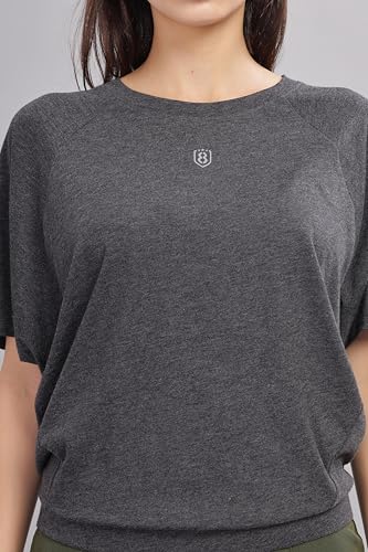 Image of Women UPF Sun Protection Eco Friendly Yoga Top with Batwing Sleeve