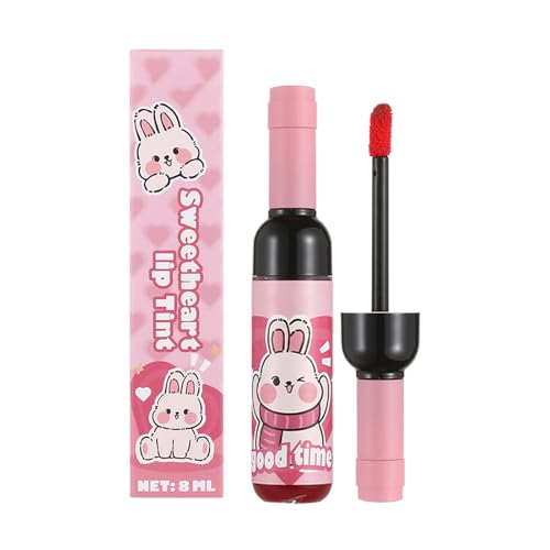 Tktouci Pintalabios Para Mujeres, Brillo Labial con Efecto Mate, Brillo Líquido Color Vino Acabado Mate Resistente Al Agua Para Citas Y Reuniones Familiares