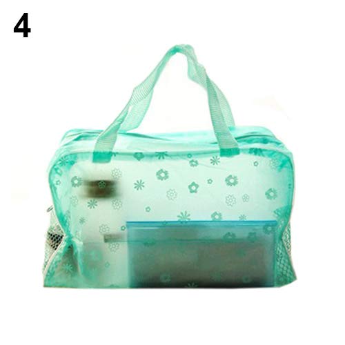 Preisvergleich Produktbild FeiyanfyQ O4Kosmetiktasche, wasserdicht, Blumenmuster, Grün