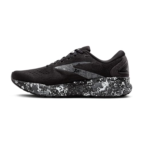 Brooks Herren Ghost 16 Running Shoe, Schwarz/Eisen/Lava, 45 EU