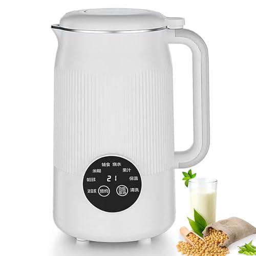 Soy & Nut Milk Maker 1.2L – 8-in-1 Automatic Almond Oat Milk Machine with 12-Blade, 18H Timer & 6H Keep Warm, Self-Cleaning Plant-Based Milk Maker for Home & Family White