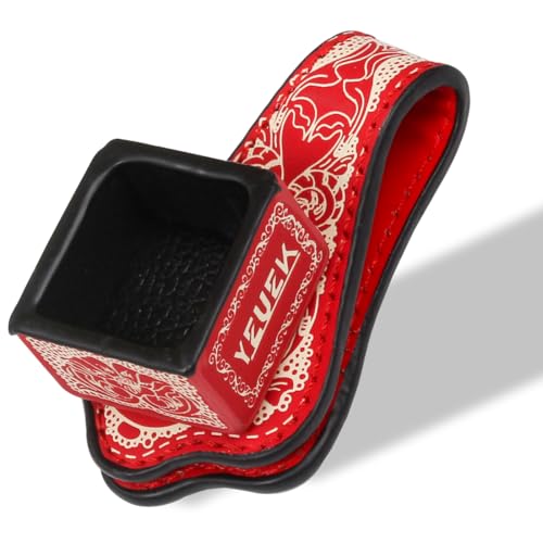 YEUEK Leather Magnetic Chalk Holder,Portable Pool Cue Chalk Holder with Fixed Clip,Silent Chalk Holder Pool Billiards,Pool Cue Chalk Case for Square Pool Billiards Pool Table Accessories