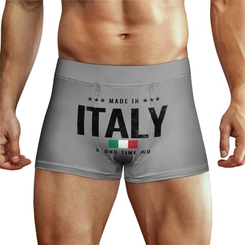 Funny Italian Flag Men's Boxer Brief Boxer Shorts Print Underwear Stretch Boxer Trunk Soft