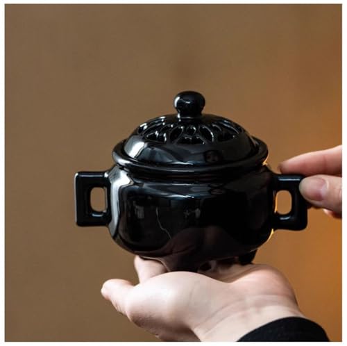 ponpfden Quemador De Incienso Electrónico con Temporizador Y Temperatura Ajustable For Quemar En Seco. Incienso, Polvo De Incienso Y Aceite Esencial De Cerámica.