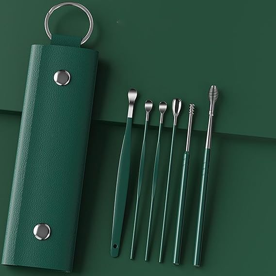Image of DAINTY DEN 10 IN 1 Stainless Steel Professional Manicure Set Nail Cutter For Women Nail Scissors Luxury Grooming Kit Manicure Pedicure Kit For Women(10 IN 1)