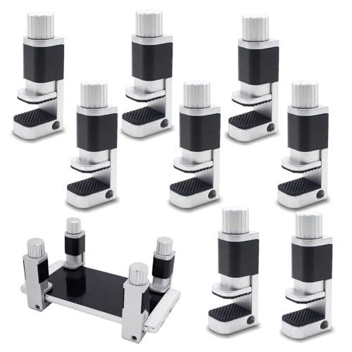 thirei Abrazadera de pantalla LCD, 8 unidades, ajustable, abrazadera de fijación de clip de metal ajustable, clips de fijación para smartphone, ordenador, portátil, tableta