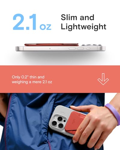 Image of MOFT Magsafe Wallet Stand Compatible with iPhone 16 /15 /14 /13 /12 Series, Angle Adjustment & MOVAS Phone Stand,Light Sunset
