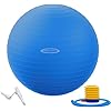 Anti-Burst and Slip Resistant Exercise Ball – Yoga, Fitness, Birthing Ball With Quick Pump, 2,000-Pound Capacity, Multiple Colors and Sizes