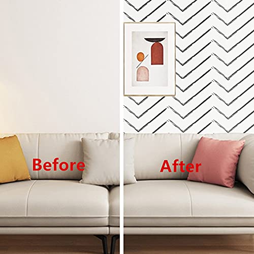 Practicalws Black And White Wallpaper 17.7'' × 157.4'' And White Wallpaper 15.7" X118'' #TOP7