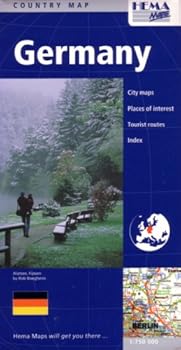 Map Germany Country Map by Hema (English, Spanish, French, Italian and German Edition) Book