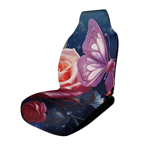 Housse de siège auto roses et papillons pour un voyage doux et joyeux en famille