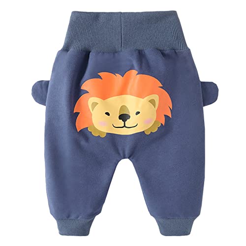 Moonker Infant Boys Girls Soft Pants Unisex Baby Baggy Wide Leg Elastic High Waist Trousers Carton Animal