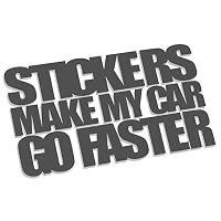 Autocollant Vinyle Pour Voiture 'Make My Car Go Fast' - 170 X 52 Mm - Sticker Déco Humoristique - Résistant UV Et Imperméable