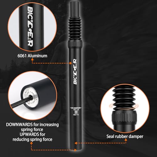 Bicycgear SUSPENSION SEATPOST-002 Suspension Seatpost 27.2/30.4/30.9/31.6 Bike Seat Posts With Suspension Headless Bicycle Seat Shock Absorber Lightweight For E Bike Bmx Road City Bike Replacement Component Parts thumb #5
