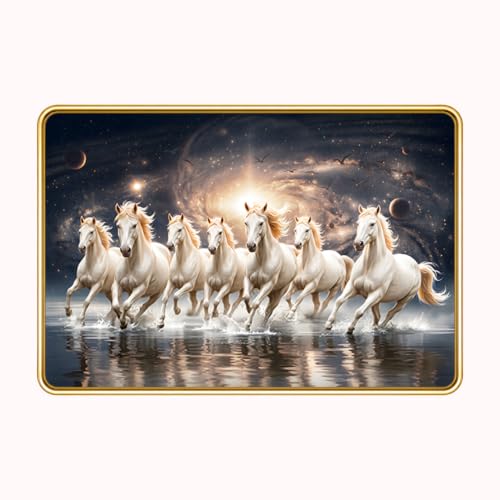 Image of 7 Running Horses Vastu Photo Frame, 16x24 Inch