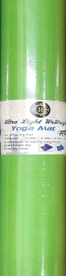 Image of Anti Skid Eva Indoor Outdoor Men & Women Fitness Gym Workout 4mm Thick Yoga Mat (Plain Green)