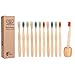 Little FootPrint Kids Bamboo Toothbrushes - 12 Pack |BPA Free Soft Bristles Toothbrushes | Eco-Friendly, Natural Bamboo Toothbrush Set | Biodegradable, Compostable, Wooden Eco Friendly