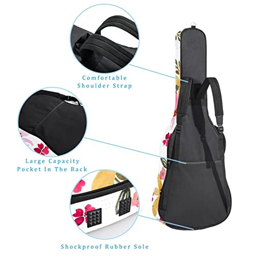 Housse de transport étanche pour guitare avec bandoulière réglable, motif flamant rose, feuilles tropicales, Multicolore… - Les Beatles, Paul McCartney, John Lennon, RIngo Starr, George Harrison Housse de transport étanche pour guitare avec bandoulière réglable, motif flamant rose, feuilles tropicales, Multicolore… – Image 4