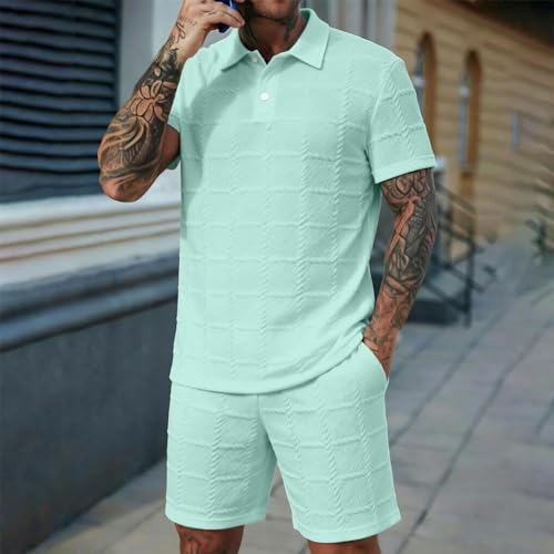 Ensemble homme d'été de qualité supérieure coupe tailoring vert S - 3