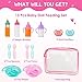 BABESIDE 13 Pcs Baby Doll Accessories Set with Toy Storage Bag, Magic Baby Dolls Bottles with Disappearing Milk & Juice and Magnetic Pacifiers for Toddlers Pretend Play Toys