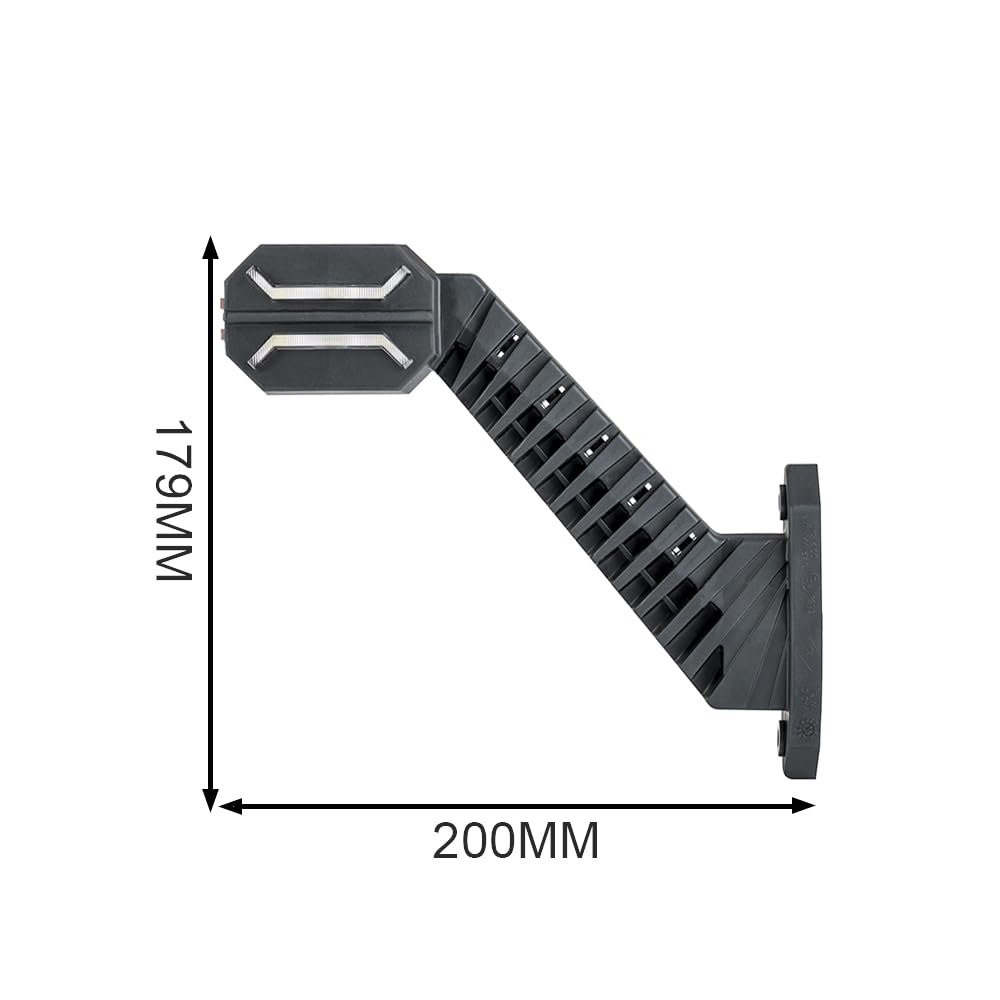 HORPOL, gálibos LED flexibles derecho e izquierdo, 3 colores, 12/24 V