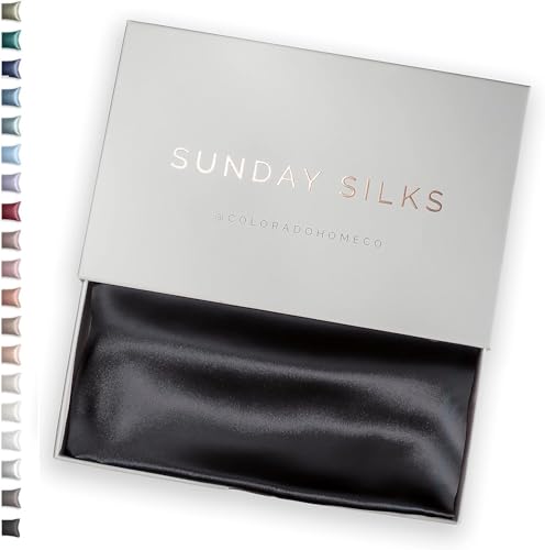 SUNDAYSILKS™ - Fundas de almohada de seda de primera calidad, funda de almohada 100% seda de morera con cremallera, seda real de 22 momme grado 6A en todos los lados, tamaño estándar Queen, King