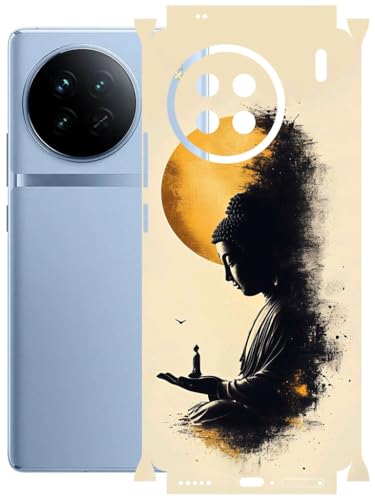Image of AtOdds - Full Body Back Screen Guard Protector Film - Lamination Wrap Skin Sticker Compatible with VIVO X90 | Scratchproof Matte Finish (Divine)