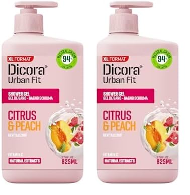 DICORA UF NOURISHING SHOWER GEL VIT C CITRUS&PEACH 825ML (Paquete de 2)