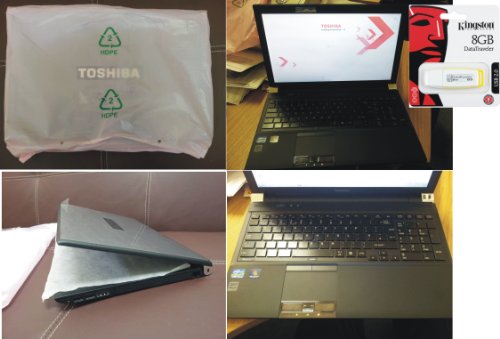 Toshiba Tecra R850-119 15.6 inch Laptop - Black (Core i5-2520M, 2.50/3.20GHz, RAM 4GB, HDD 320GB, DVD-SuperMulti, Windows 7 Professional 64 Bit)