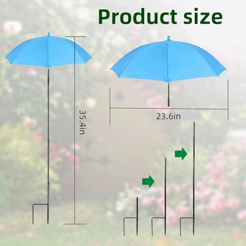 Parasols pour plantes pare-soleil 60 cm - Lot de 4 contre le soleil éclatant - 3