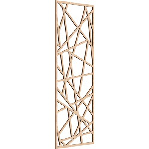 Image of Conway Decorative Pierced Fretwork Wood Wall Panels, 17 3 /8 inchW x 44 3 /8 inchH x 1 /4 inchT, Red Oak