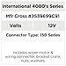 AutoTex Windshield-Wiper Motor for Trucks - Replacement for International Navistar 4000's Series Wiper Blade Motors - Oscillating Motor Crosses with Wexco and International 3539699C91-12V