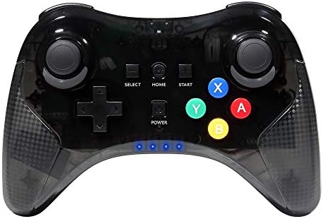 Wii U Pro Controller, Zoewal FA05 Wireless Rechargeable Controller with Shock -Black (Third-party manufacturing)