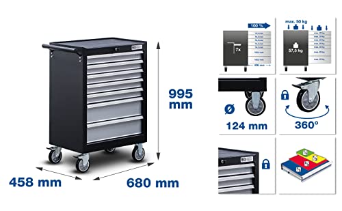 BGS 6060 | Werkstattwagen | 7 Schubladen | mit 246 Werkzeugen – Bild 3