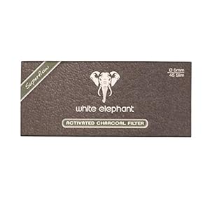 White Elephant 18578 Classic Collection-6 mm actieve koolfilter-45 stuks, papier