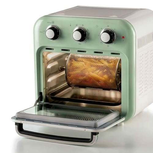 Ariete 4632, Fritadeira 2 em 1, Air Fryer e Forno Elétrico Vintage Verde, Capacidade de 16 Litros, 1400 Wats, Porta Transparente - 127V - Imagem 3