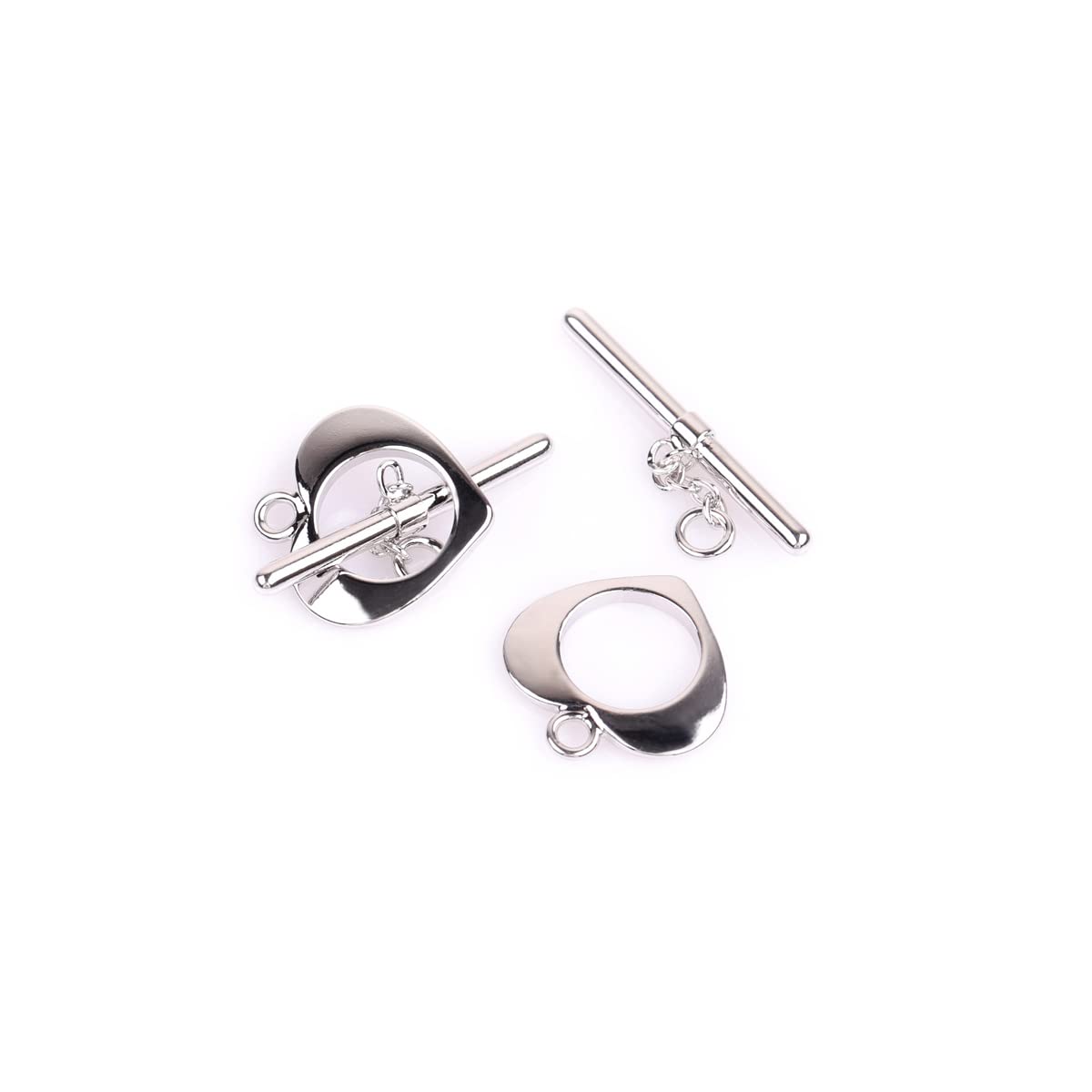 Fermoir Creux En Or Blanc 14 Carats – 5x13 Mm, Pour Fabrication De Bijoux, Colliers, Bracelets