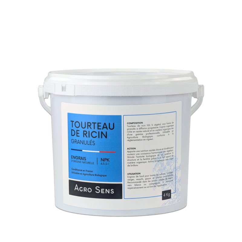 Agro Sens 100% pflanzlicher Dnger, Rizinuskuchen-Konzentrat  Eimer 4 kg :  Amazon.de: Garten