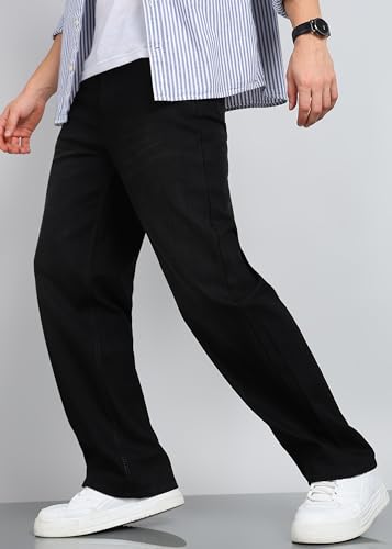 Image of Men's Loose Mid Rise Denim Oversized Baggy Fit Jeans Pants
