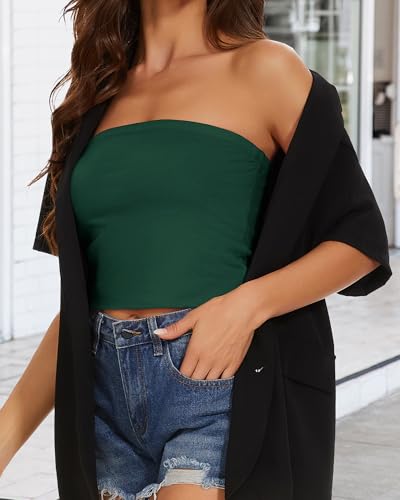 Image of Summer Tube Tops Basic Crop Tops for Women Strapless Tank Casual Tunics Sexy Short Shirts 2026