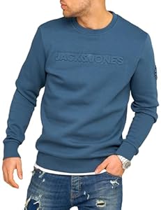 JACK & JONES Infinity Herren Sweatshirt Austin Pullover Sweater (DE/NL/SE/PL, Alphanumerisch, L, Regular, Regular, Orion Blue / 2)