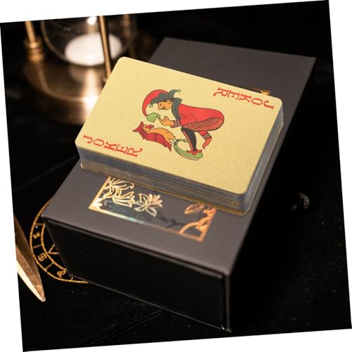 Abaodam 3 Kisten Spielkarten Mit Goldfolie Brettspielkarten Neuartige Spielkarten Wasserfeste Pokerkarten Motto-partyzubehör Spielzeug Für Kartenspiele Luxus-Spielkarten Das Haustier – Bild 6