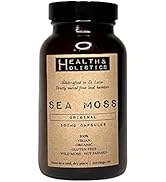 Sea Moss Capsules (St. Lucia - 120 caps) Organic | Wild Crafted | Non GMO | 92 Minerals - Contain...