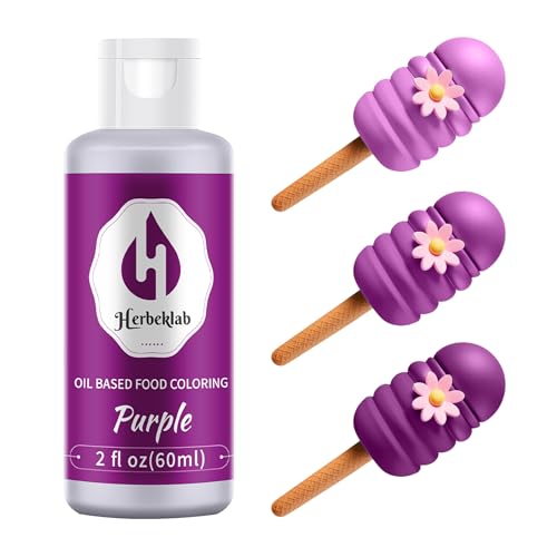 Purple Oil Based Food Coloring – 2 fl oz Professional Grade Concentrated Oil Food Dye for Melting Chocolate, Candy Melts, Cake Pops, Strawberries &amp; Baking