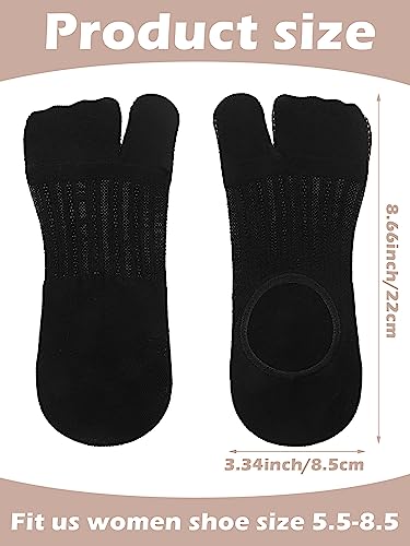 image for Geyoga 6 Pairs Flip Flop Socks Low Cut Split Toe Cotton Tabi Socks for