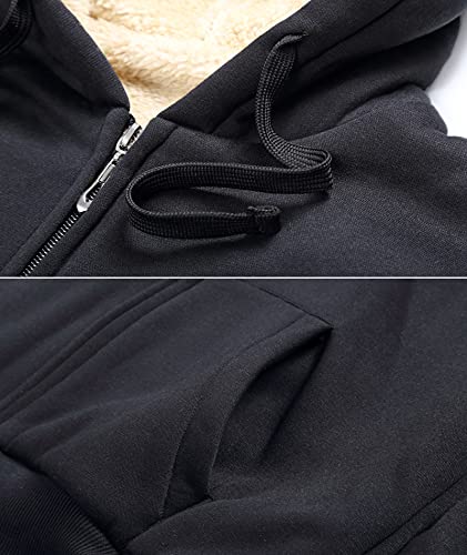 Swisswell Hoodies For Women Winter Fleece Sweatshirt - Full Zip Up Thick Sherpa Lined Black M #TOP3