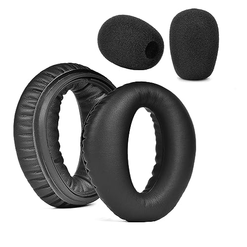 JOYSOG Zulu Ear Pads, Soft Leather Replacement Earpads Cover/mic muff for Lightspeed Zulu,Sierra, Zulu.2