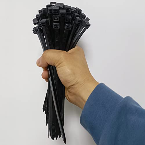 Zip Ties 250 Pcs 8 Inch Cable Zip Ties Heavy Duty With 80 Lbs Tensile Strength, Premium Plastic Wire Ties, Uv Resistant Cable Ties, Self-Locking Black Nylon Cable Tie Straps #TOP2